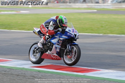 2009-05-10 Monza 1515 Supersport - Warm Up - Fabrizio Lai - Honda CBR600RR